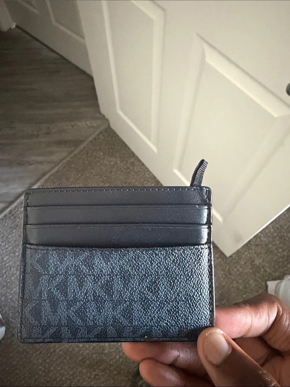 Michael Kors Navy Logo Card Holder Wallet